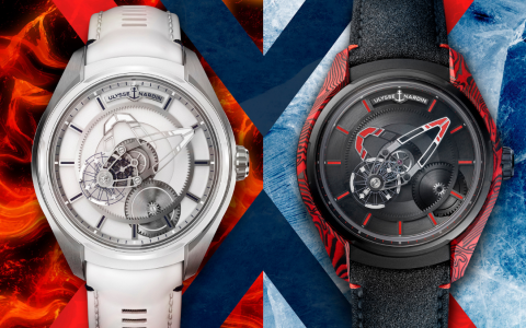 冰火交鋒釋放躁動天性｜雅典表Freak X巖漿腕表、冰川腕表