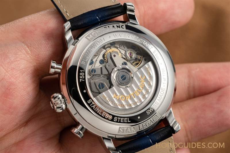 冰川紋藍面，暮色下的白朗峰頂印象｜Montblanc明星傳承系列限量新作-復刻表