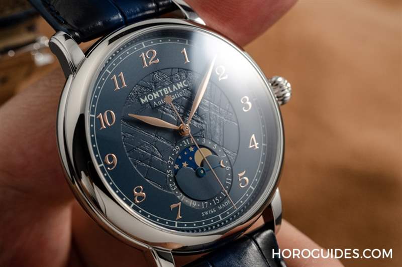 冰川紋藍面，暮色下的白朗峰頂印象｜Montblanc明星傳承系列限量新作-復刻表