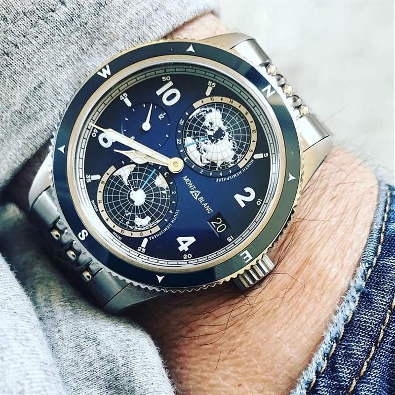 MONTBLANC - 冷光、冰藍與專業：風格型男工具表三大標配｜萬寶龍1858 Geosphere腕表