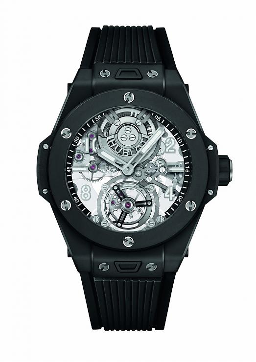 HUBLOT - 開創高性能復雜功能腕表的全新面貌宇舶大爆炸系列魔力黑陶瓷陀飛輪腕表