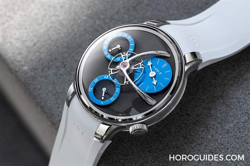 MB&F - 最有感的科幻亮眼配色，MB&F LM Split Escapement EVO冰藍(lán)面