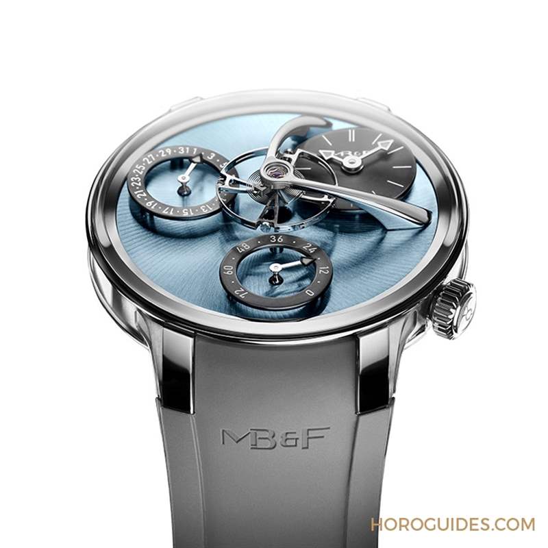 MB&F - 最有感的科幻亮眼配色，MB&F LM Split Escapement EVO冰藍(lán)面