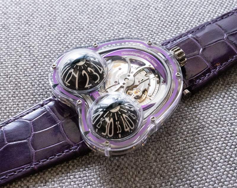 動手操作：MB&F HM3 Frog X Purple Watch