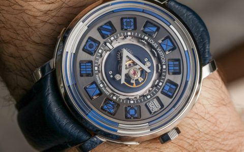路易威登 Escale Spin Time Tourbillon Central 藍色手表