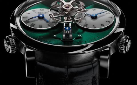 MB&F LM1 MAD迪拜限量版鈦金屬手表配綠色表盤