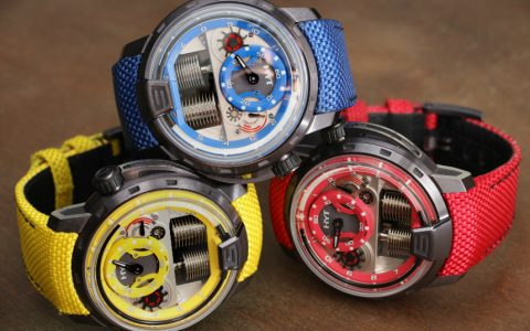 HYT H1拼色限量版手表紅色黃色或藍色