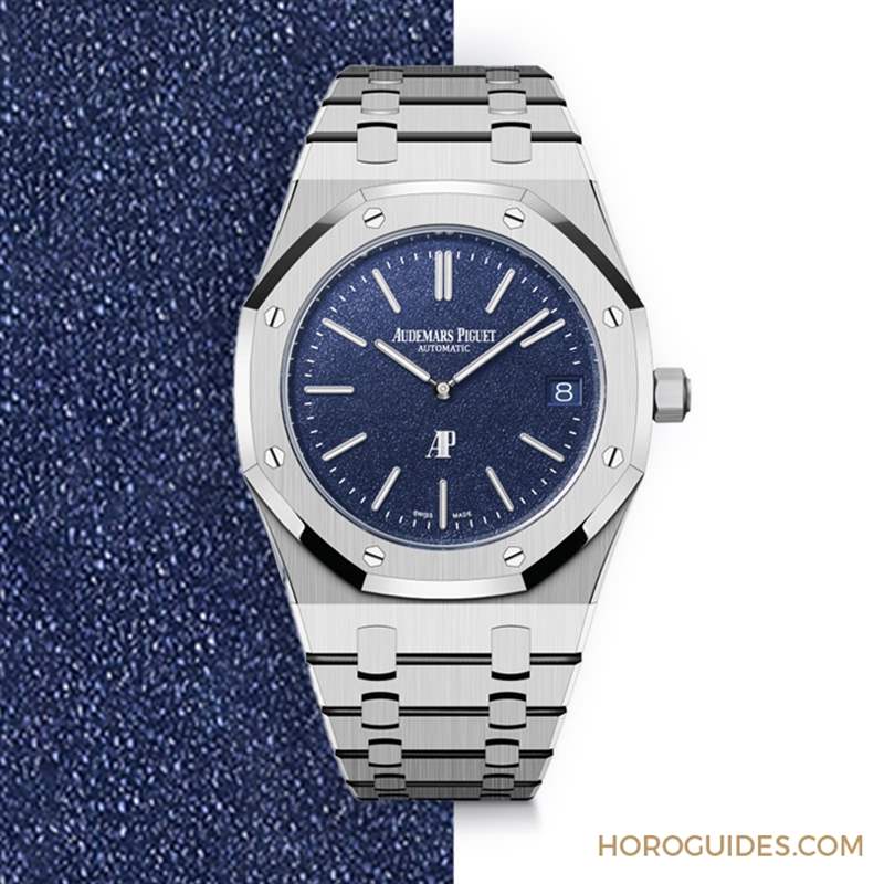 AUDEMARS PIGUET - 白金材質的Royal Oak「JUMBO」16202BC，采用愛彼全新藍色粒紋表面