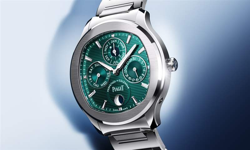 閃耀盛世風(fēng)華的綠面｜Piaget Polo系列礦石綠超薄萬(wàn)年歷自動(dòng)腕表