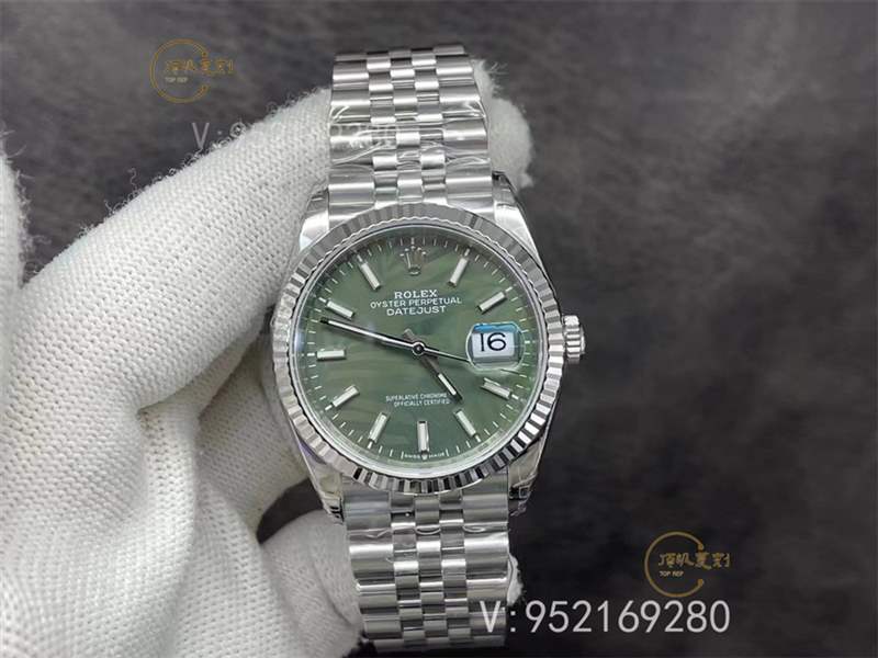 VS廠勞力士36mm日志棕櫚綠盤腕表評(píng)測(cè),爆款推薦搭載3235機(jī)芯