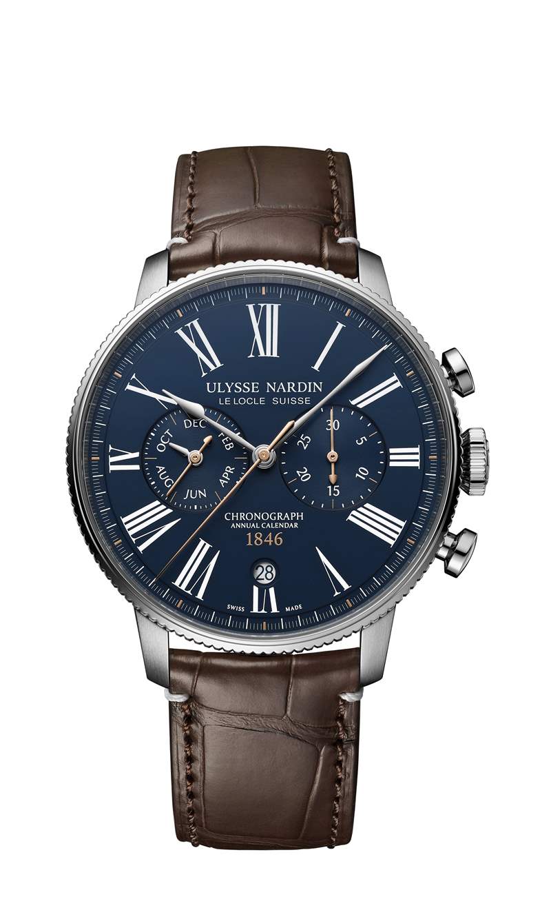 隆重推出雅典表Marine Torpilleur年度計時碼表參考了20世紀早期科學家、賽車手和奧運會計時員使用的懷表