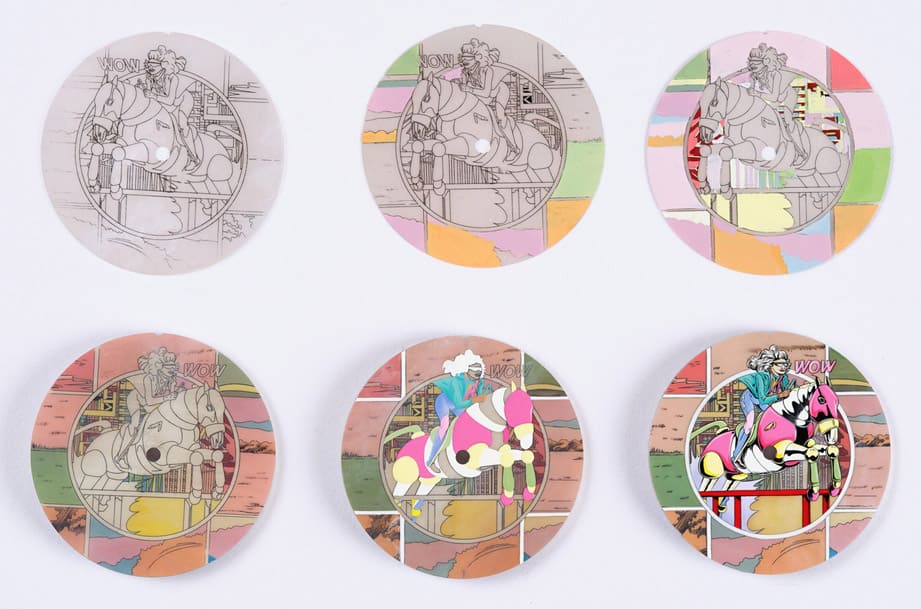 愛(ài)馬仕Arceau限量表于珍珠母貝面盤微繪畫(huà)上漫畫(huà)風(fēng)格絲巾圖案