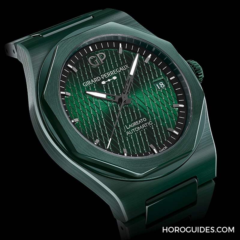 GIRARD-PERREGAUX - 英國賽車綠的超激魅力！ 芝柏表桂冠系列綠色陶瓷腕表阿斯頓·馬丁特別版42毫米& 38毫米