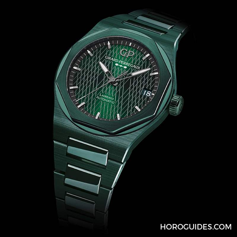 GIRARD-PERREGAUX - 英國賽車綠的超激魅力！ 芝柏表桂冠系列綠色陶瓷腕表阿斯頓·馬丁特別版42毫米& 38毫米