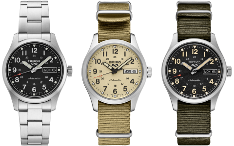 介紹他們回來了！精工為精工5運動系列帶來一系列36毫米野戰手表