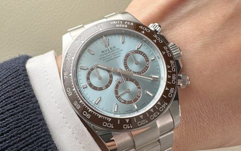 鉑金冰藍(lán)面126506迪通拿首次搭配透明底蓋