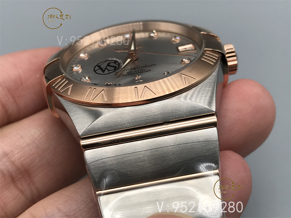 VS廠(SBF廠)歐米茄星座38mm間金白做工如何,對比正品怎么樣