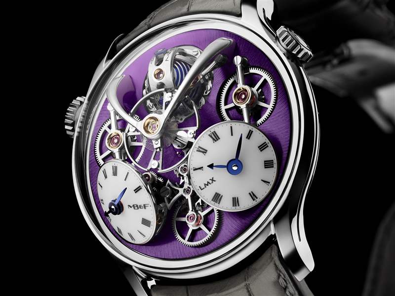 MB&F推出LMX Paris Edition限量版雙時(shí)區(qū)腕表：紫色雙時(shí)區(qū)表盤