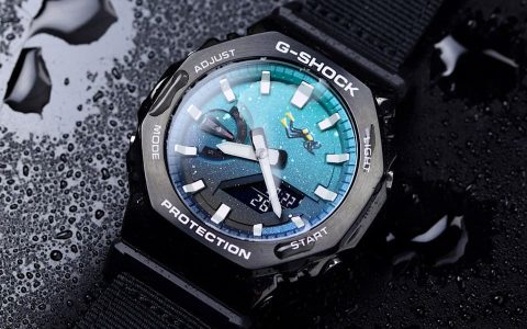 「手繪潛水員漂浮深海」這支G-SHOCK農家橡樹很不一樣