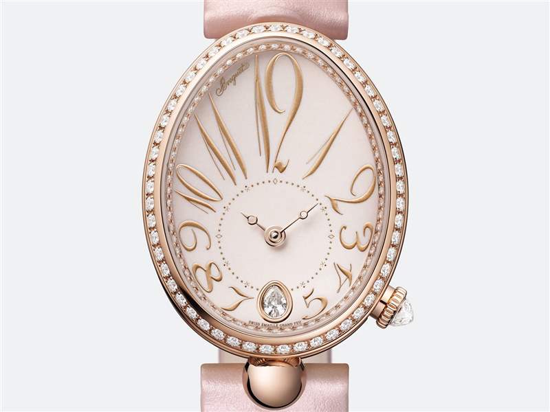 寶璣推出Reine de Naples 8918女士腕表新作：粉色大明火琺瑯表盤(pán)
