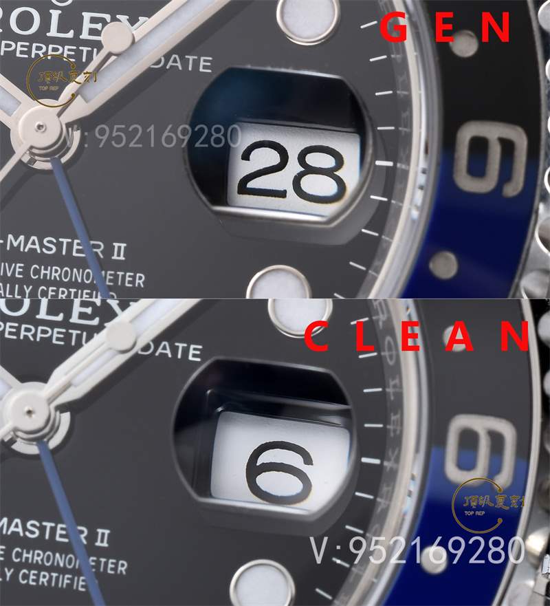 Clean廠C廠國米圈對比評測,C廠勞力士藍(lán)黑圈和正品對比差距大嗎