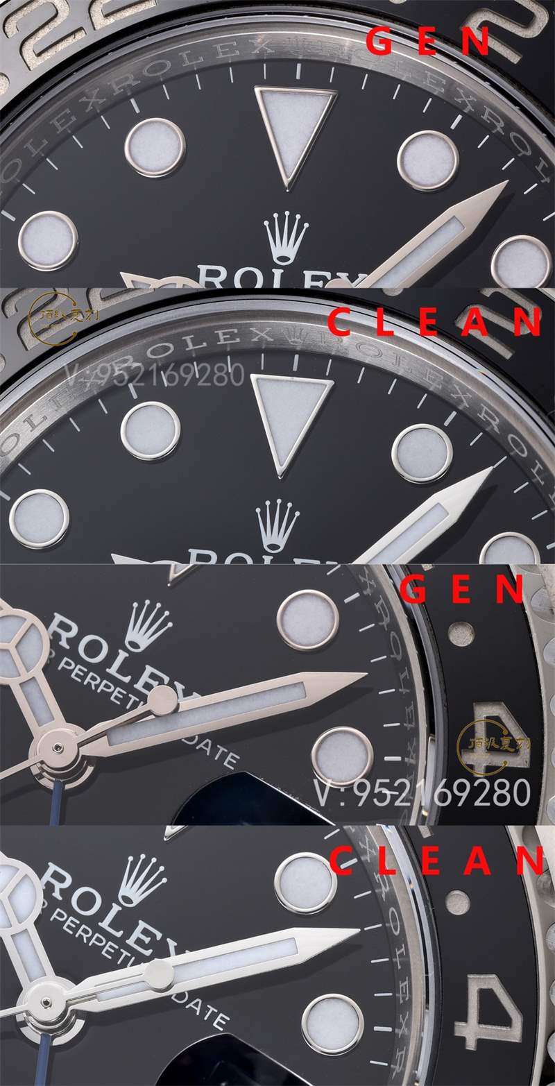 Clean廠C廠國米圈對比評測,C廠勞力士藍(lán)黑圈和正品對比差距大嗎