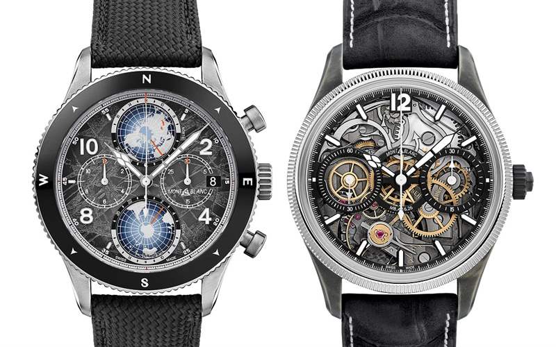 Montblanc新品亮點：1858無氧表殼世界時計時碼表，Minerva翻轉機芯計時碼表