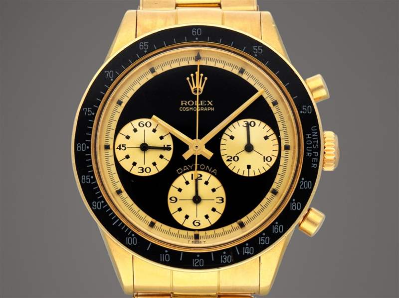 一枚黃金表殼Daytona JPS計時碼表以223.8萬瑞郎破紀(jì)錄成交