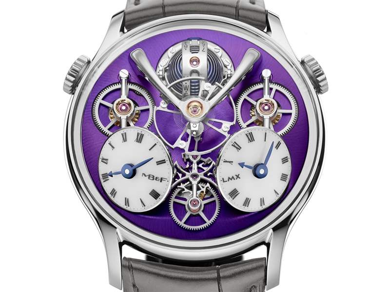 MB&F推出LMX Paris Edition限量版雙時(shí)區(qū)腕表：紫色雙時(shí)區(qū)表盤