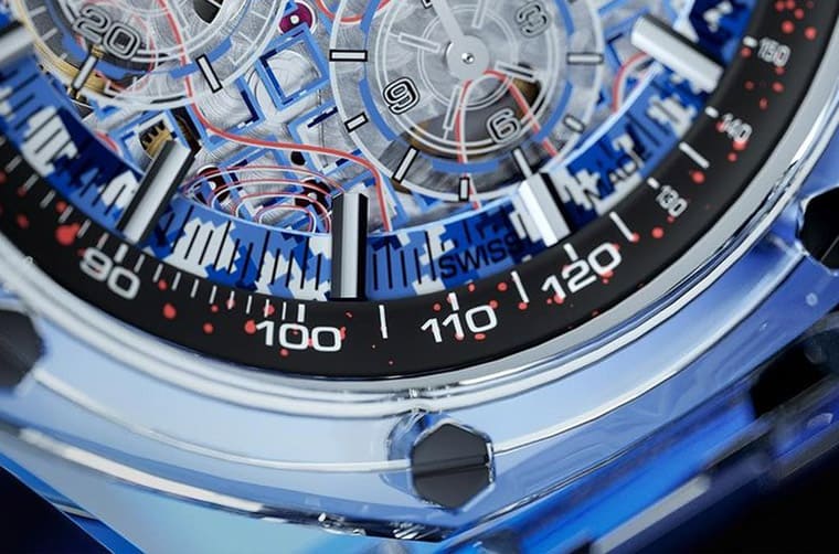 超吸睛!主打迷彩軍事風的透明皇家橡樹離岸型計時碼表