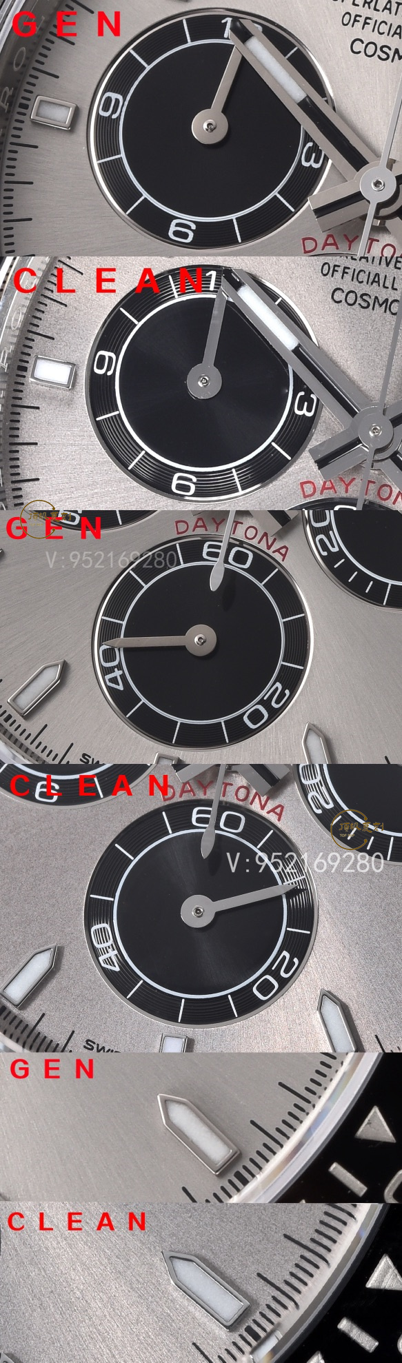 Clean廠C廠4131機(jī)芯勞力士水泥灰迪通拿對比正品如何,細(xì)節(jié)怎么樣