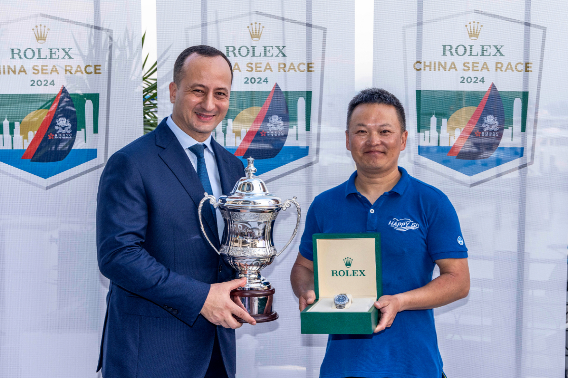 2024年勞力士中國海帆船賽冠軍出爐！雙料冠軍「Happy Go號」獲頒鉑金鋼Yacht-Master 40