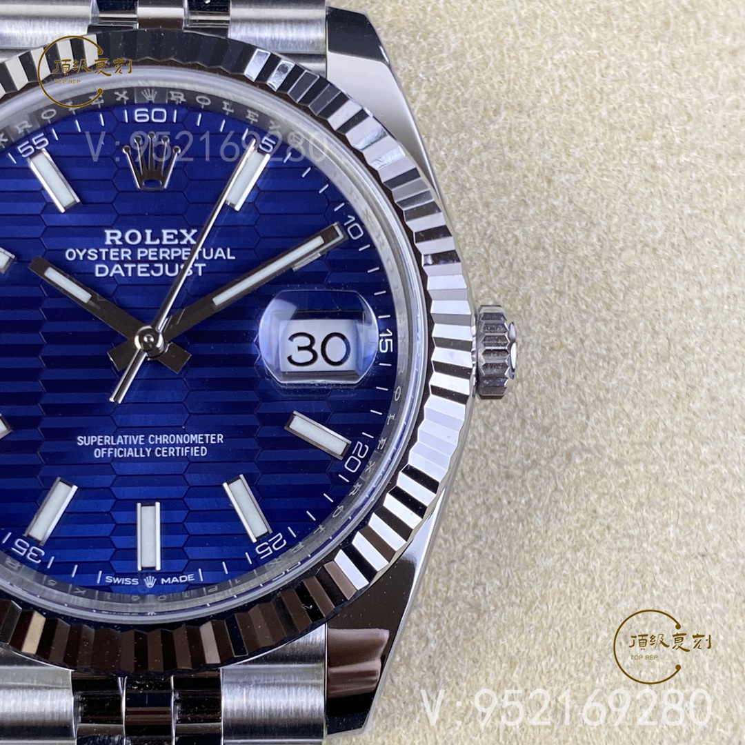 C廠Clean廠勞力士新品格紋(坑紋)盤41mm藍面日志126334腕表詳細評測
