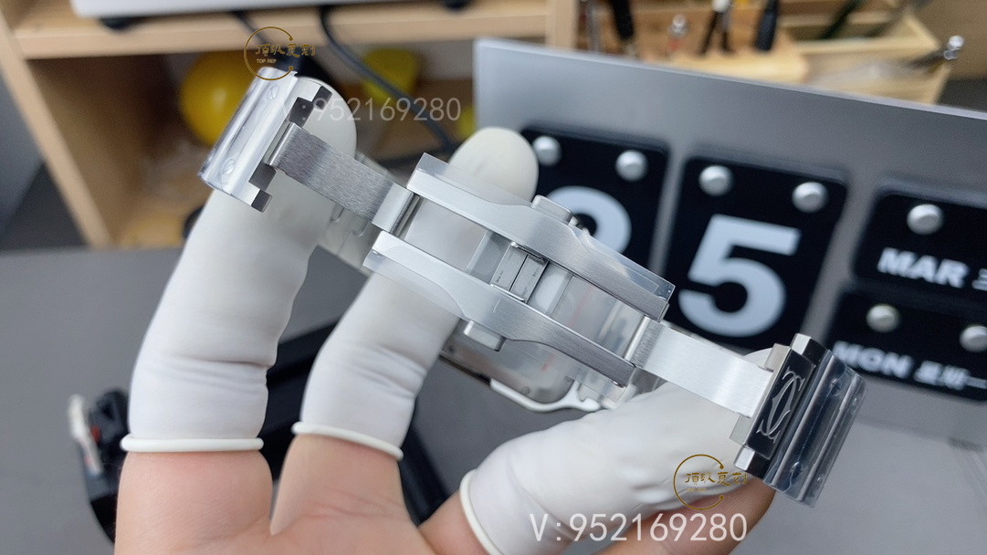 BV廠V2升級(jí)版卡地亞大號(hào)山度士WSSA0013孔雀藍(lán)腕表做工怎么樣