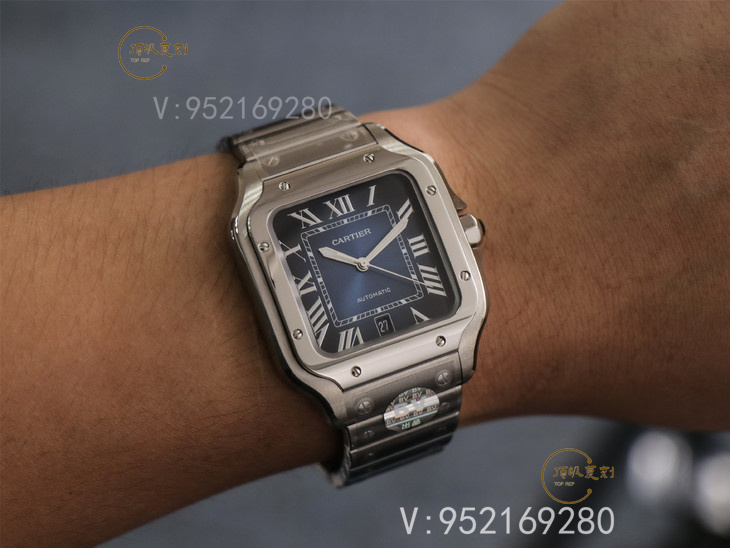 BV廠V2升級(jí)版卡地亞大號(hào)山度士WSSA0013孔雀藍(lán)腕表做工怎么樣